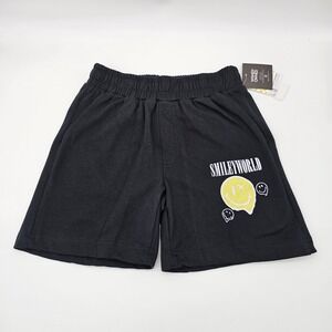 Grayson Threads Kids Shorts SmileyWorld Fleece Elastic Waist Graphic Black XL 14